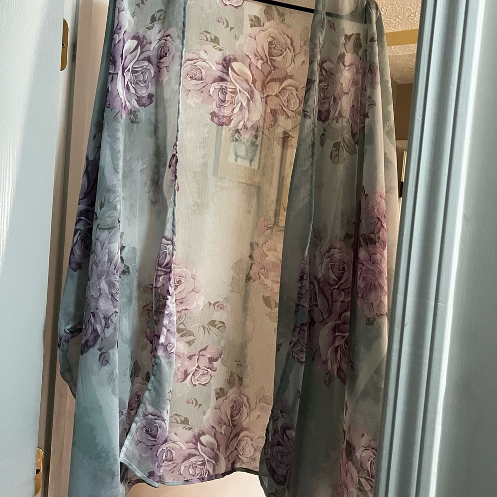 Lilac/mint kimono